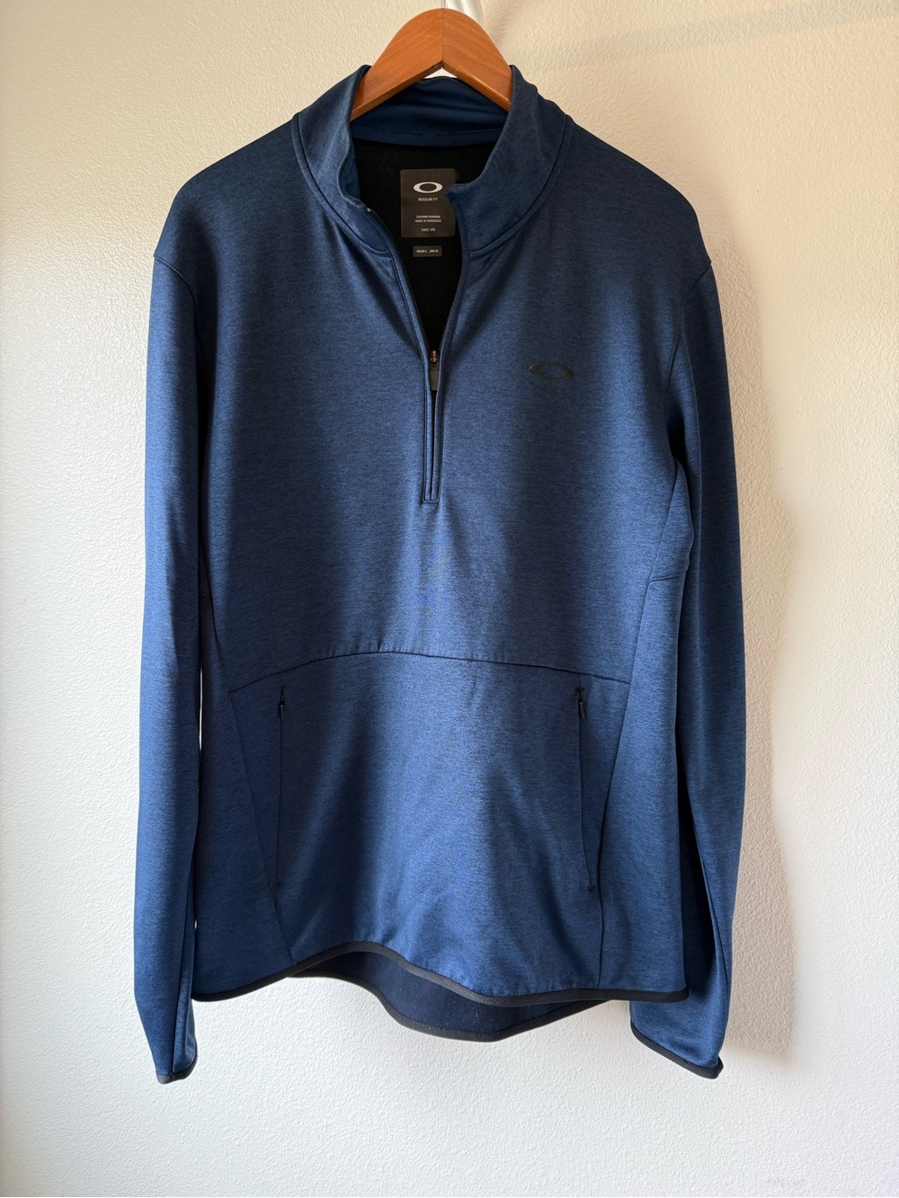 Oakley Navy Blue Heather Quarter-Zip Jacket